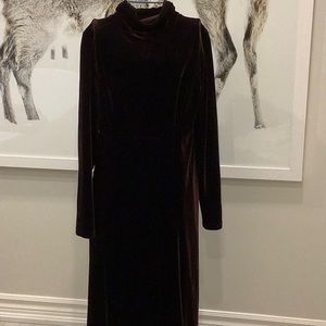 Chocolate brown velour dress.  Size small made in USA